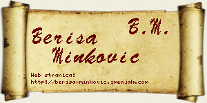 Beriša Minković vizit kartica